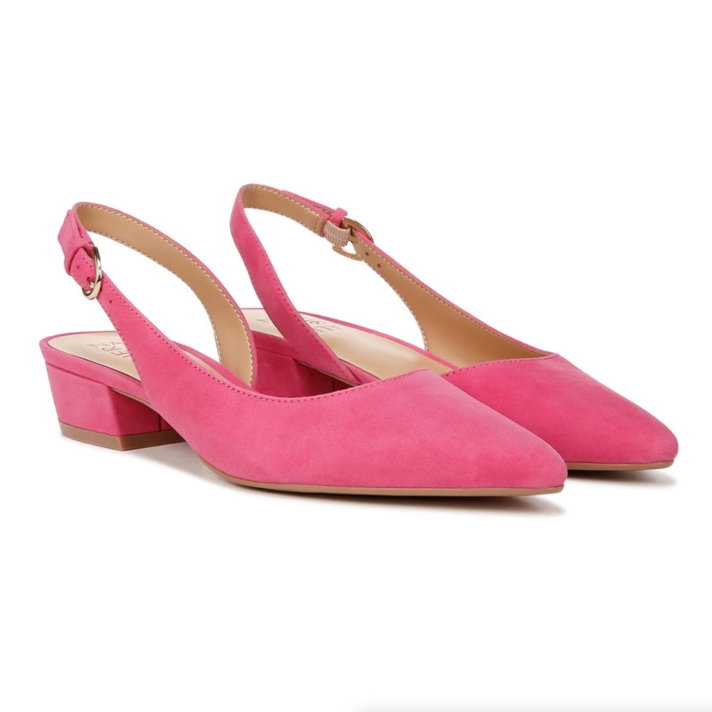 Naturalizer-Women's Banks Slingback Pink. Low Heel Shoes. Size 7M